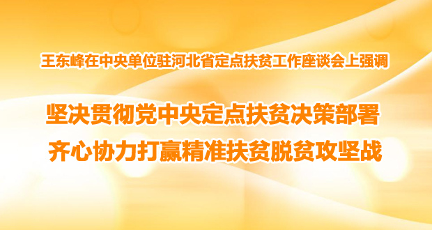 坚决贯彻党中央定点扶贫决策部署 齐心协力打赢精准扶贫脱贫攻坚战