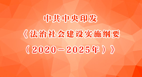 中共中央印发《法治社会建设实施纲要(2020-2025年)》