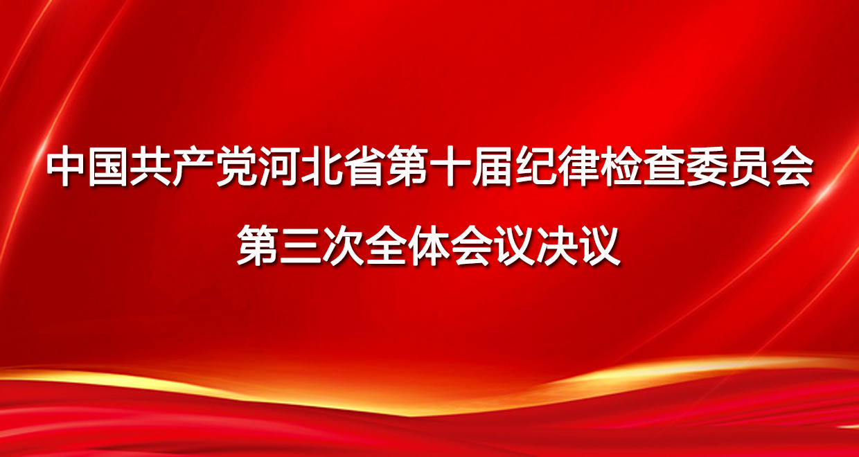 中国共产党河北省第十届纪律检查委员会第三次全体会议决议