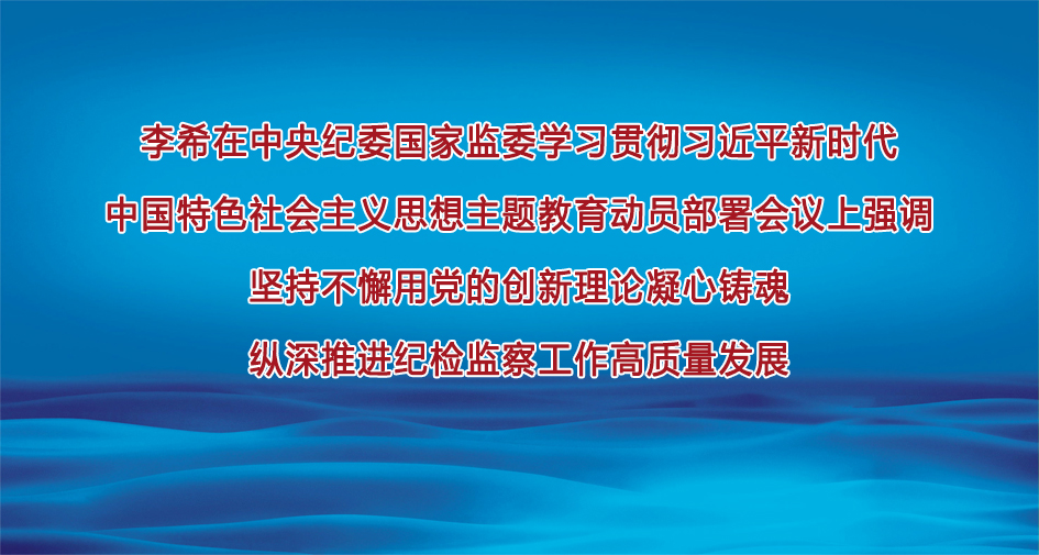 李希：坚持不懈用党的创新理论凝心铸魂   纵深推进纪检监察工作高质量发展