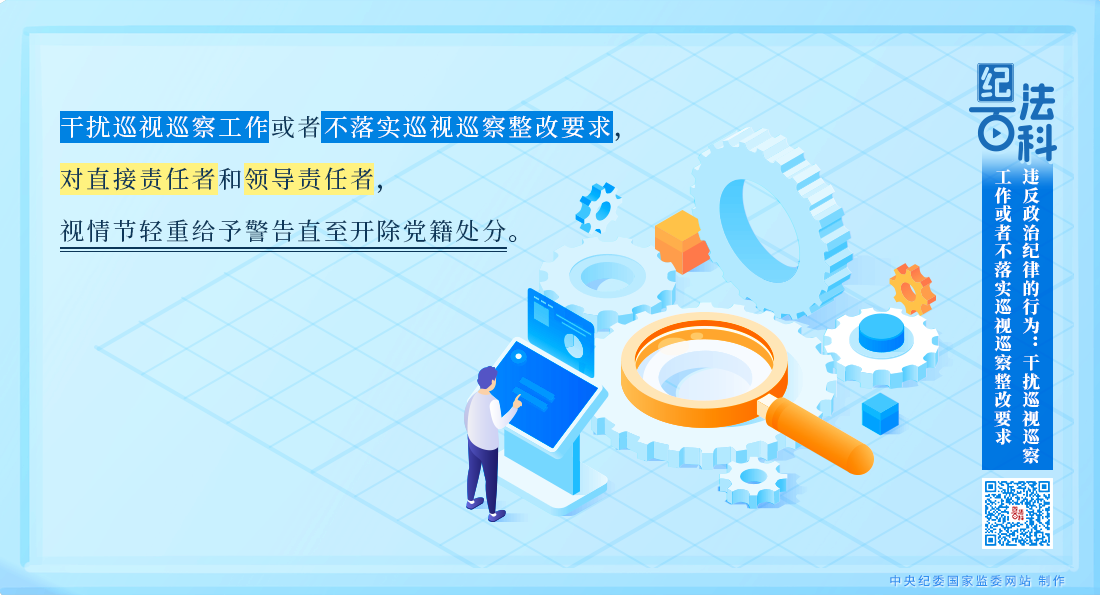 纪法百科丨违反政治纪律的行为：干扰巡视巡察工作或者不落实巡视巡察整改要求
